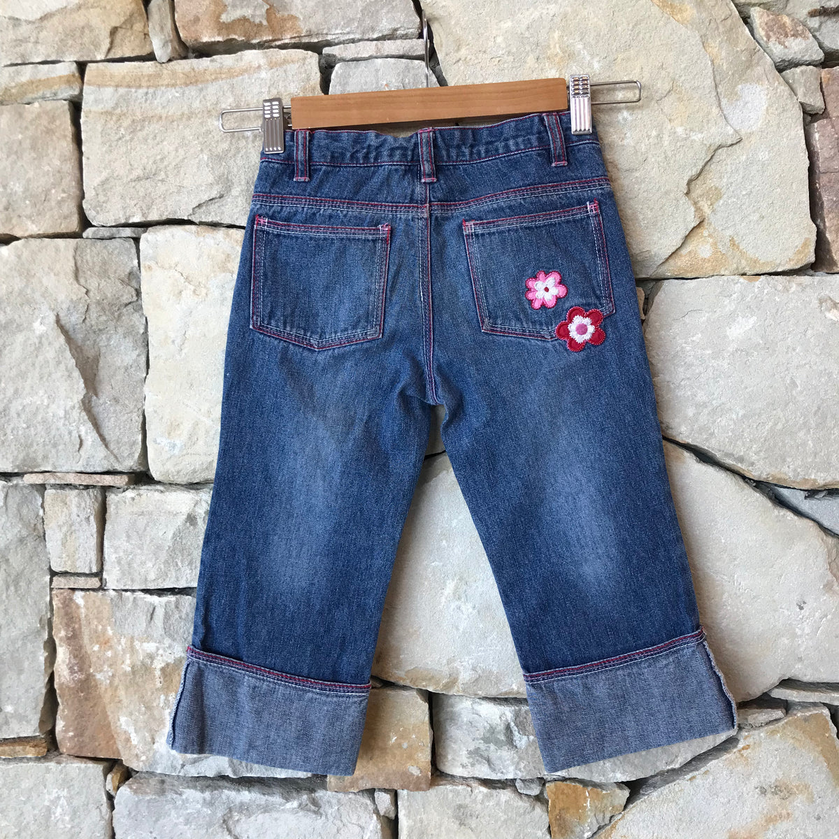 Gingham Sashiko Inspired Jeans