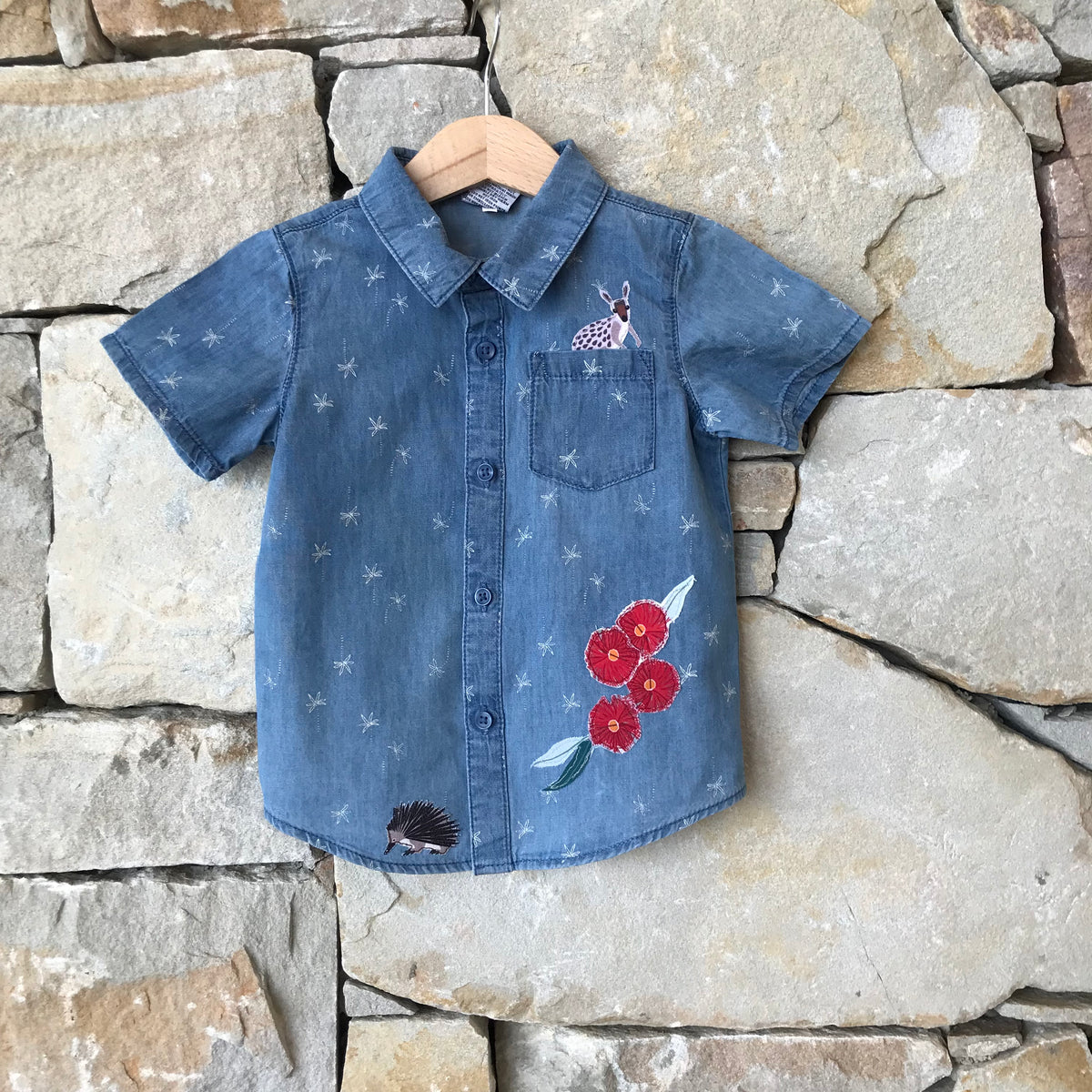 Aussie native denim shirt - size 2