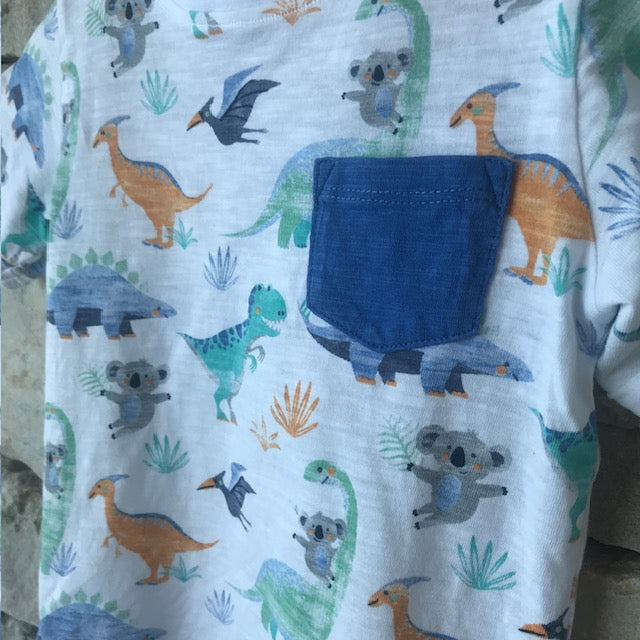 Dinos and Aussie wildlife t-shirt - SIZE 1