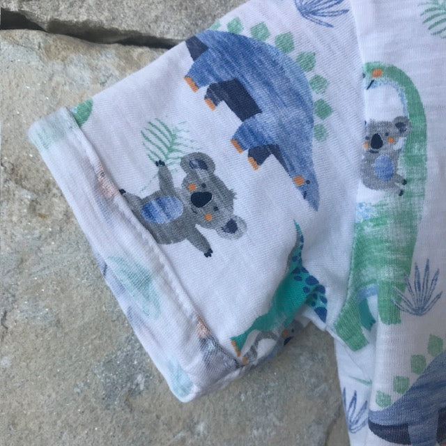Dinos and Aussie wildlife t-shirt - SIZE 1