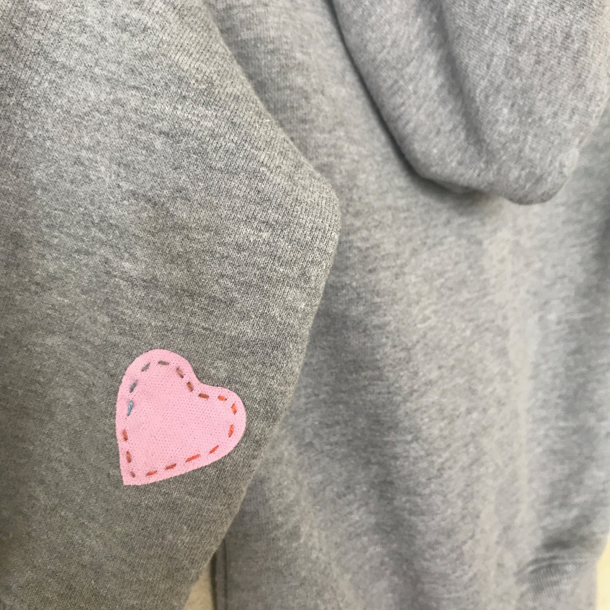 Grey marle hearts and owls hoodie - size 1